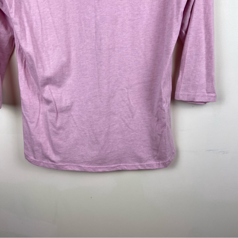 Joules Pink‎ Cotton 3/4 Sleeve Shirt Top Bee Loungewear Comfy Cozy Size Medium - Picture 8 of 10